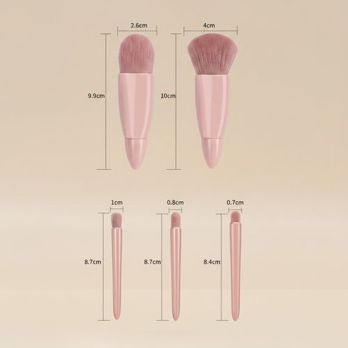 Kit pinceaux - dimensions fond beige carré